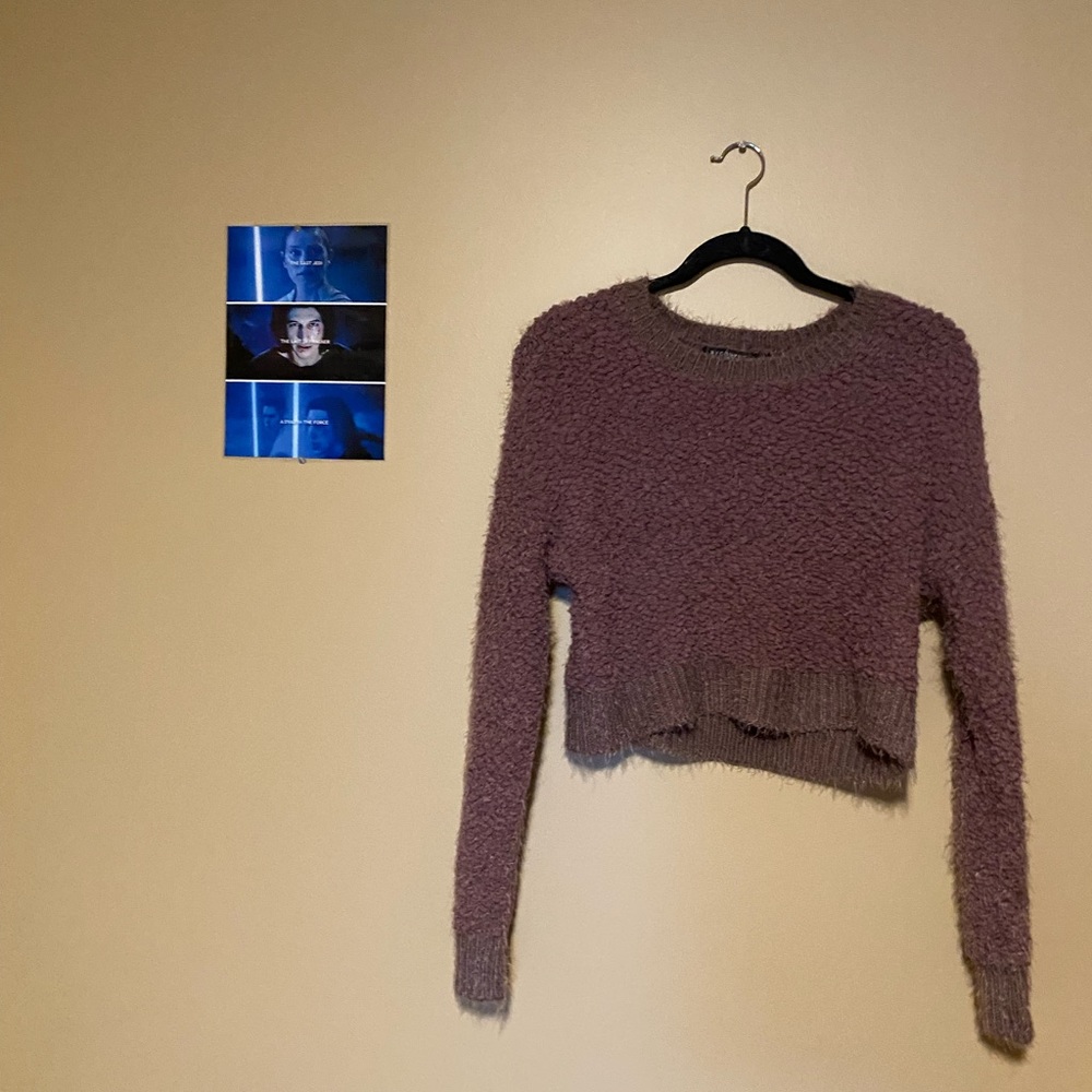 💖Bycorpus fuzzy mauve/purple cropped sweater💖